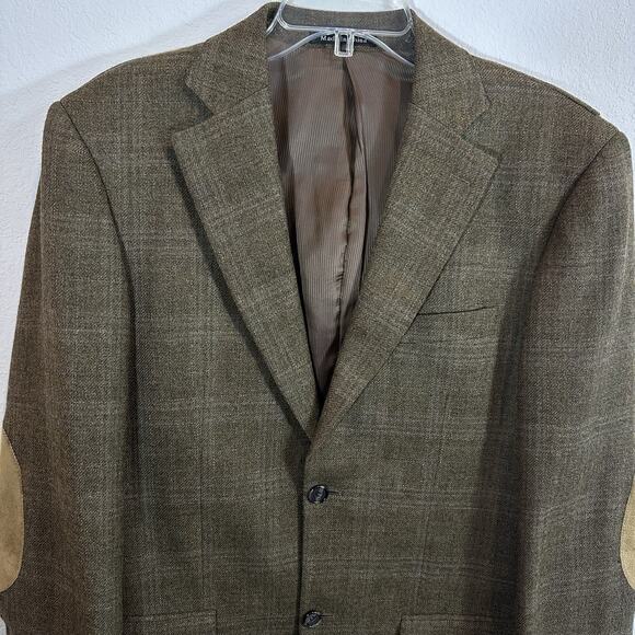 VTG Pendleton Wool Mens Tweed Blazer Sz 44 Brown Elbow Patches Western Academia - Picture 13 of 15